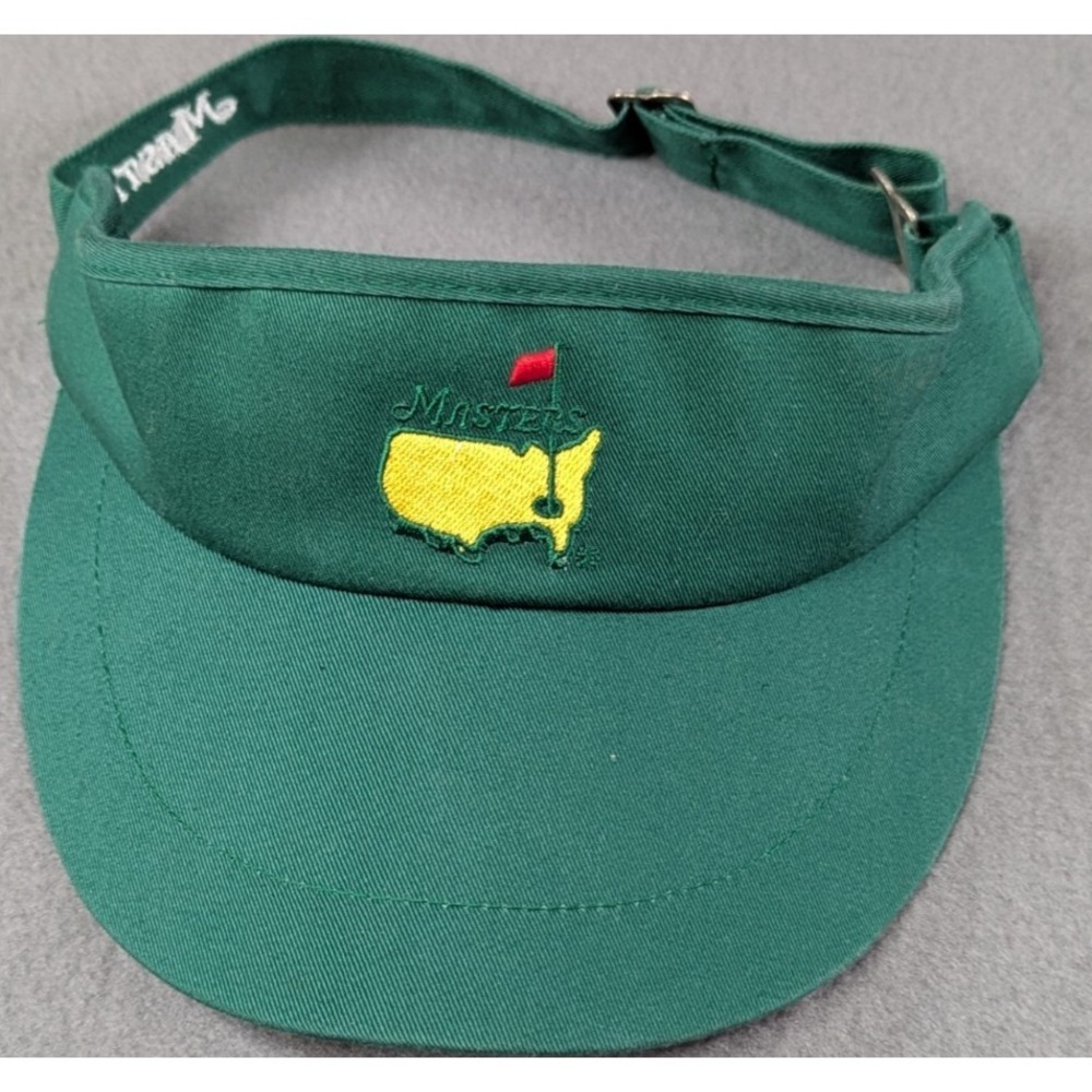 Masters Golf Visor Green American Needle Adjustable Cotton Strapback Hat